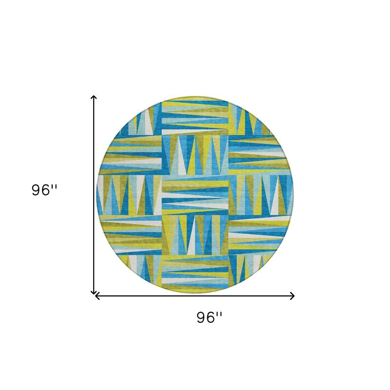HomeRoots Geometric Transitional Rectangle Outdoor Rug