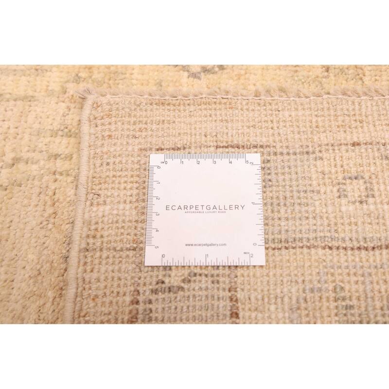 ECARPETGALLERY Hand-knotted Modern Oushak Tan Wool Rug - 9'1 x 11'7