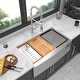 preview thumbnail 8 of 6, Stainless Steel 16 gauge Apron Front Kitchen Sink