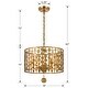 preview thumbnail 5 of 5, Layla 5 Light Antique Gold Chandelier - 18'' W x 17'' H