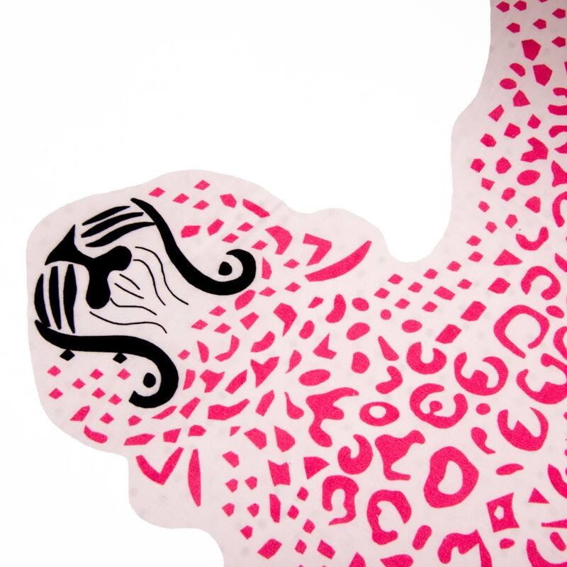 Rizzy Home Tiger Print Cotton Fitted Cribsheet - 28" X 52" - Pink