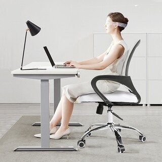 Mesh Computer Chair Adjustable Height Task Chair with Lumbar Support ...