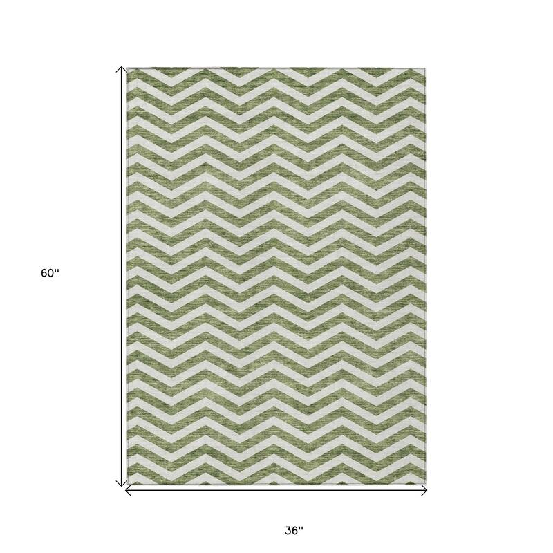 HomeRoots Chevron Transitional Rectangle Outdoor Rug