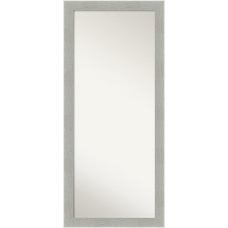 Non-Beveled Wood Full Length Floor Leaner Mirror - Glam Linen Grey Frame - Glam Linen Grey ...