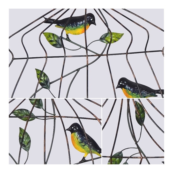 Modern Iron Bird Cage Wall Hanging Decoration E Bed Bath