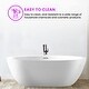 preview thumbnail 5 of 9, Vanity Art 55-Inch Freestanding White Acrylic Bathtub Stand Alone - 55