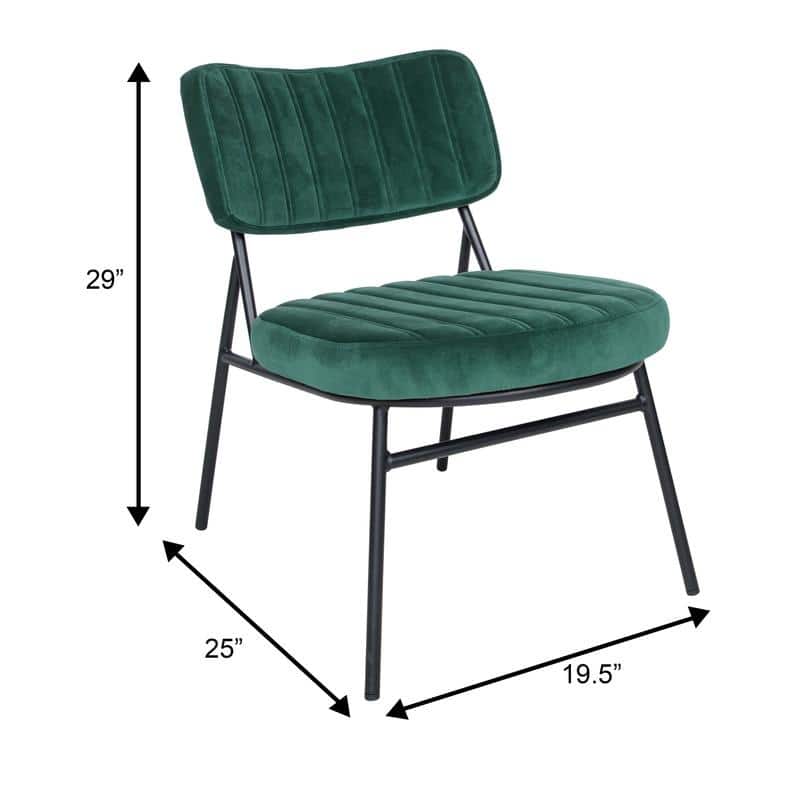 Marilane Modern Set of 2 Velvet Upholstered Accent Chairs with Sturdy Metal Legs for Home Office and Lounge Living Room