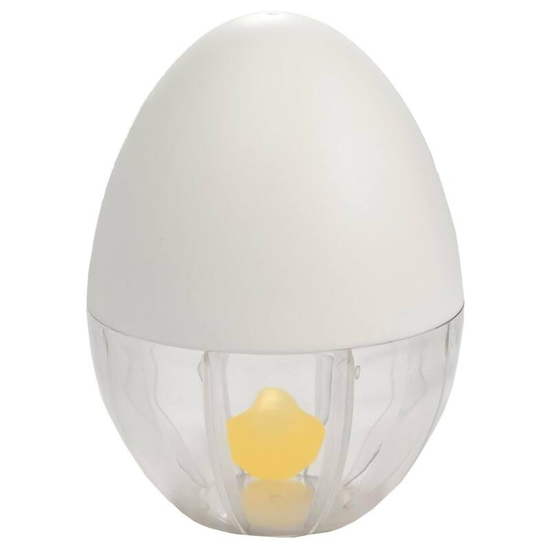 Hutzler Egg Scrambler & Egg Separator - Quick Easy Way to Beat Eggs - White