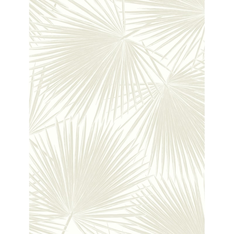NextWall Aruba Palm Peel and Stick Wallpaper - 27 in. W x 18 ft. L - Sea Salt