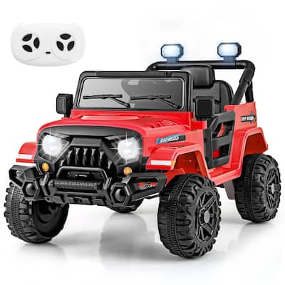 Gymax 12V Kids Ride on Truck Car w/Remote Control Threaded Wheels 3