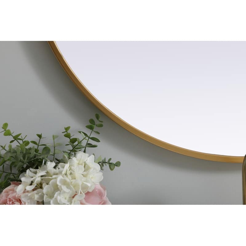 Indigo Home Metal Frame Oval Mirror 27x40 Inch