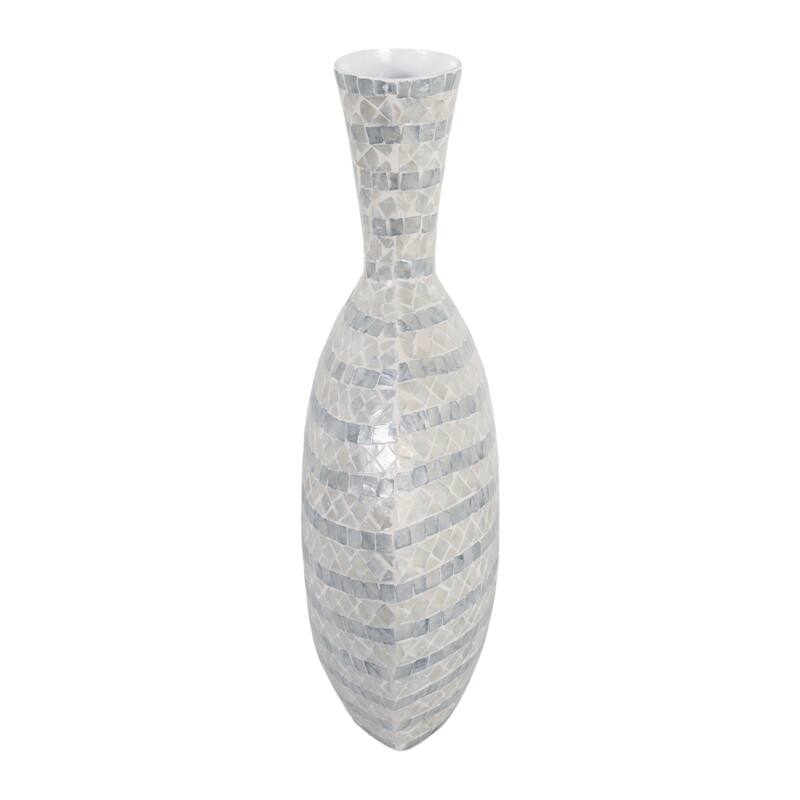 Decorative Vase - Ceramic Capiz Mosaic Gourd