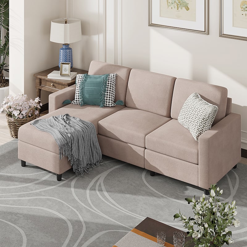 Futzca Modern Convertible Sectional Sofa L-Shaped Couch
