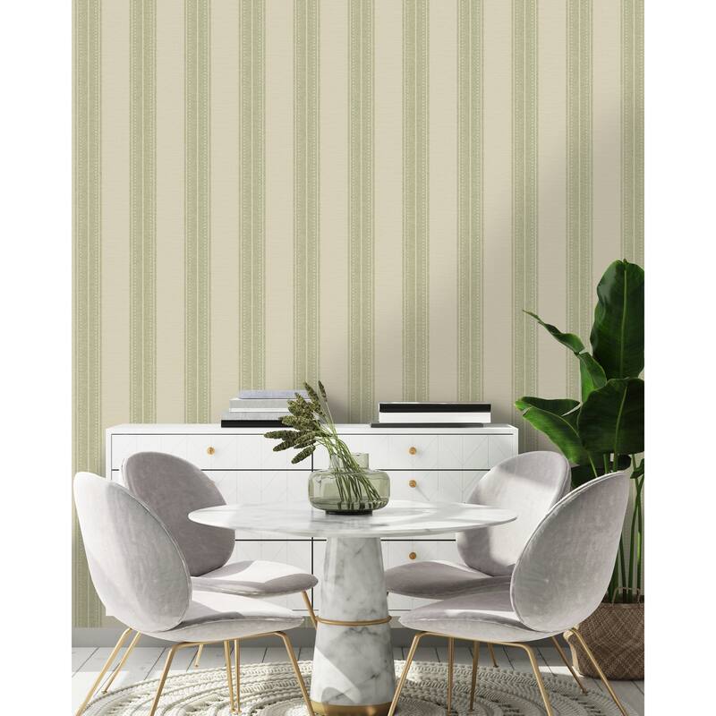 Linen Stripe Non-pasted Wallpaper – 396 in x 20.8 in