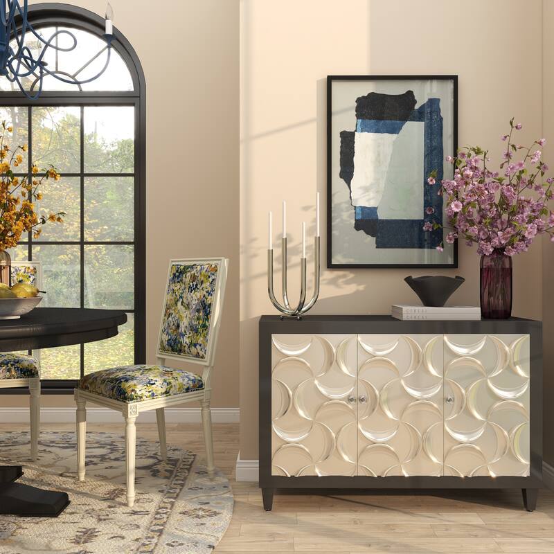 Stainless Steel Metal Abstract U-Shaped Candelabra - Silver - Roche River Decor