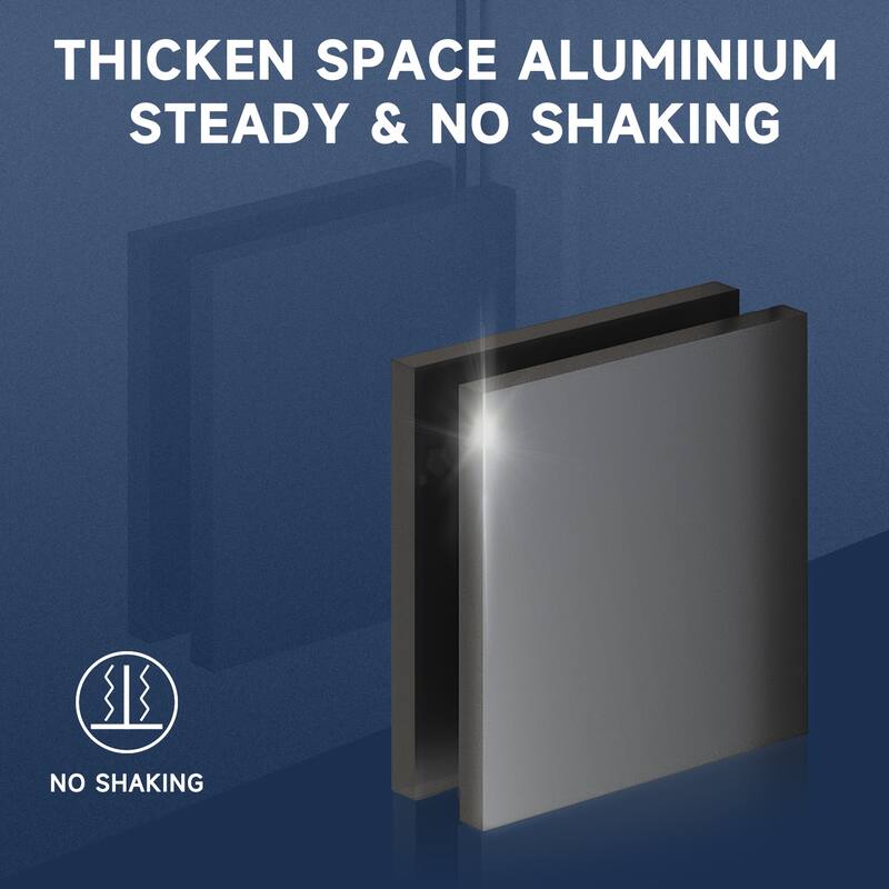 Elegant Frameless Shower Door Double Sliding Shower Glass Door 60"x72" with 5/16" Clear Tempered Glass