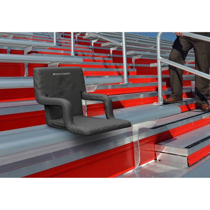 Stadium Seat 2-Pack - Bleacher Cushion Set with Padded Back Support, Armrests, 6 Reclining Positions by Home-Complete