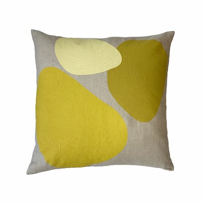 Jiti Indoor Bubble Patterned Modern Abstract Linen Square Throw Pillow 20 x 20