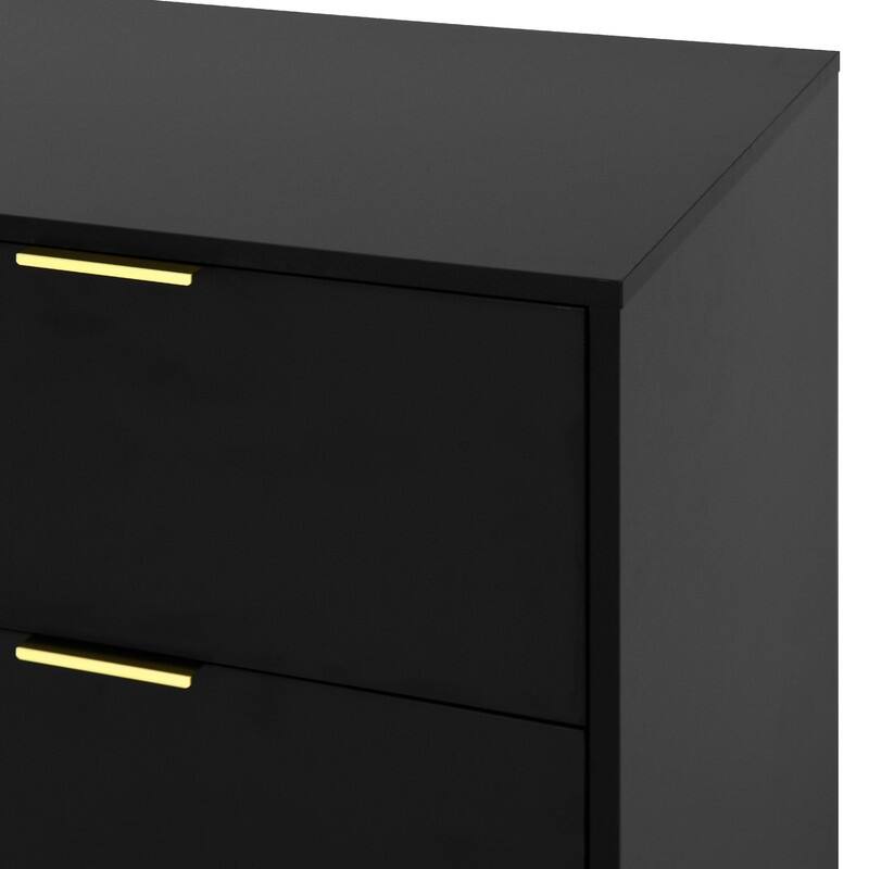9-Drawer Modern Dresser with Handle-Free Design, Wood Storage Chest for Bedroom or Entryway