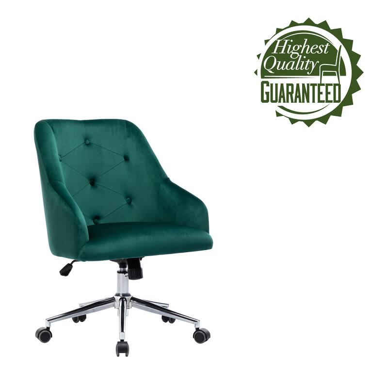 Porthos Home Livia Chair For Desk, Semi Wingback In Velvet Fabric