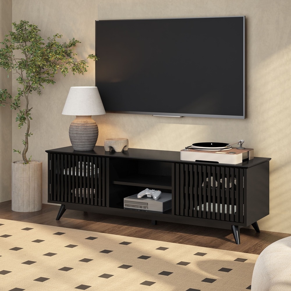 Plank and Beam Mid-Century Modern TV Stand