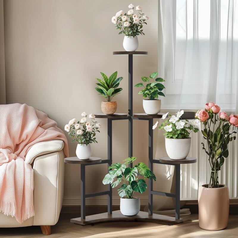 Tall Multiple Potted Corner Plant Stand Holder