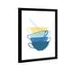 preview thumbnail 3 of 3, Wynwood Studio 'Blue and Yellow Plates' Drinks and Spirits Wall Art Framed Print Tea - Blue, Yellow