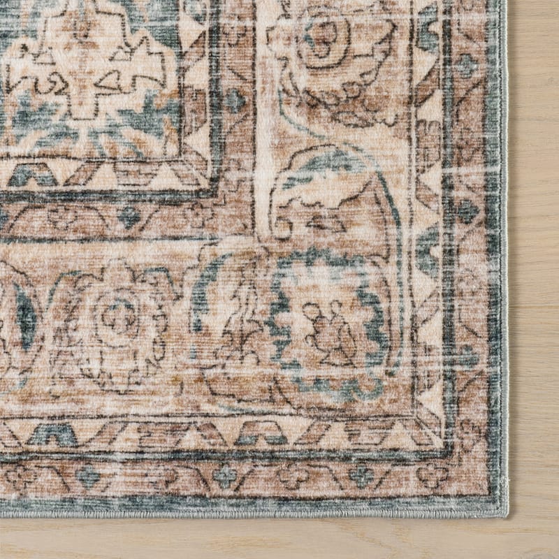 Nuloom Luned Bordered Traditional Washable Area Rug