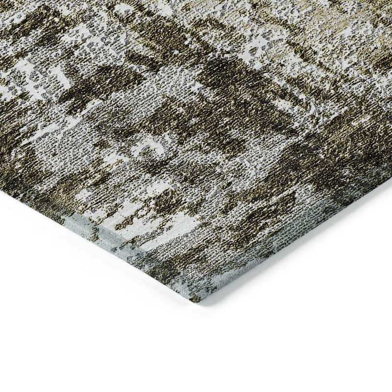 Machine Washable Indoor/ Outdoor Chantille Abstract Contemporry Rug