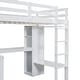 preview thumbnail 21 of 20, Twin Size Loft Bed with L-shaped Desk, Wardrobe, and Storage Shelves, Sturdy Wood Frame, Ample Storage, Safety Guardrails, Grey