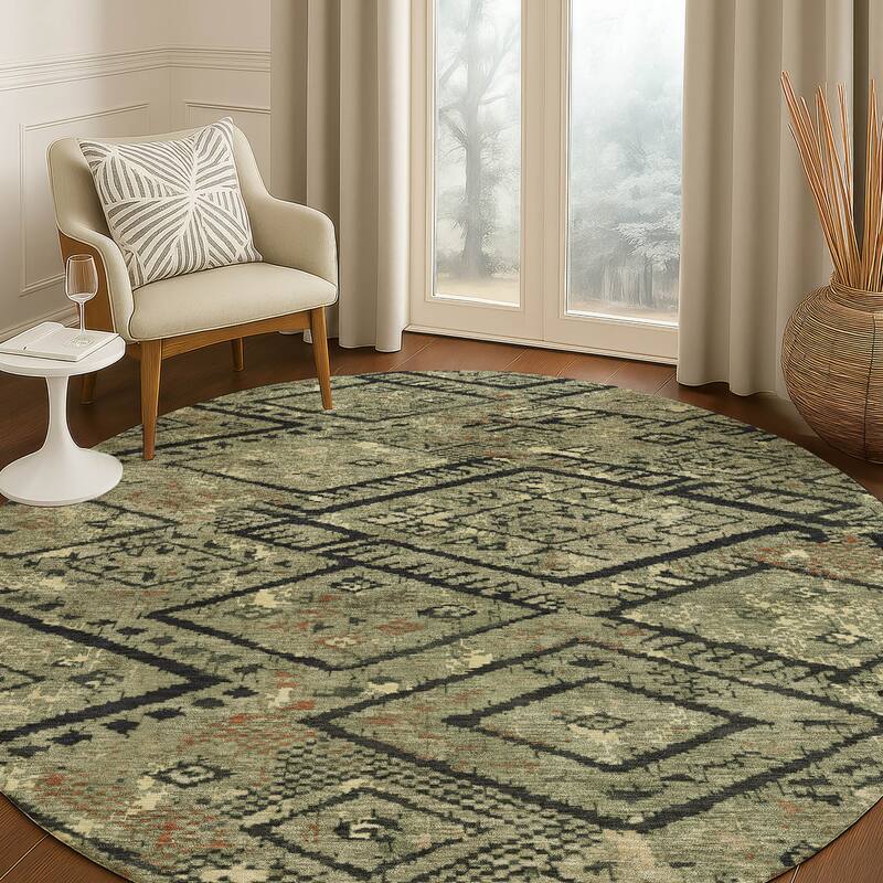 Machine Washable Indoor/ Outdoor Global Andes Chantille Rug