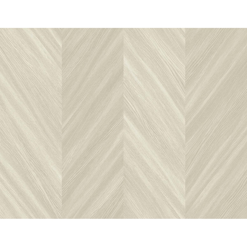 Seabrook Designs Chevron Wood Embossed Vinyl Unpasted Wallpaper