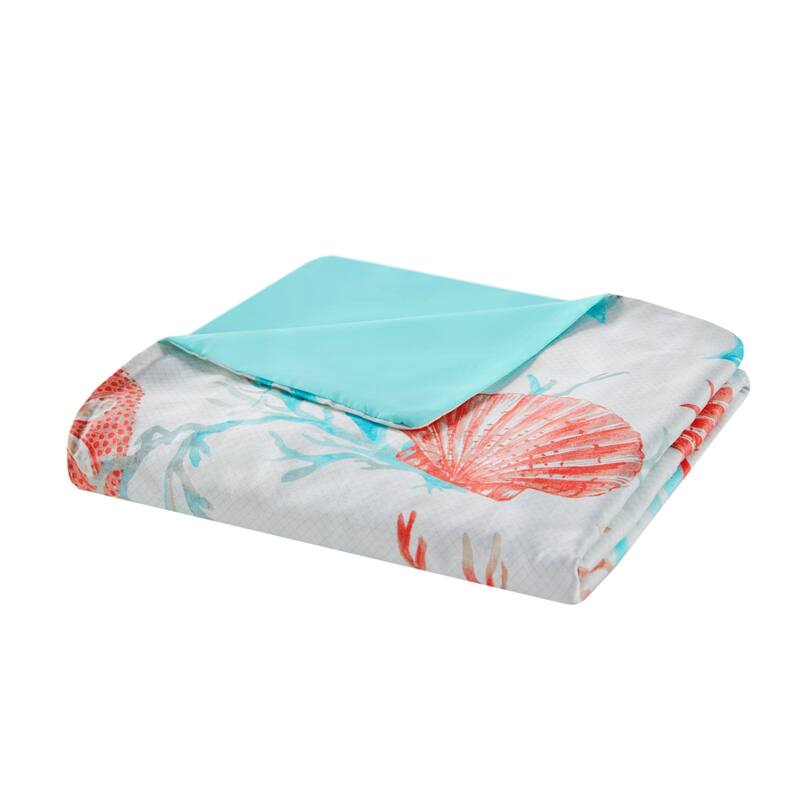 GDF Studio - Pebble Beach Cotton Sateen Duvet Cover Set with Decorative Pillows