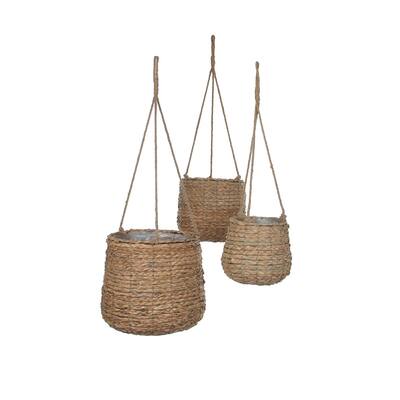 Set of 3 Avalon Hanging Baskets L. Brown - ST
