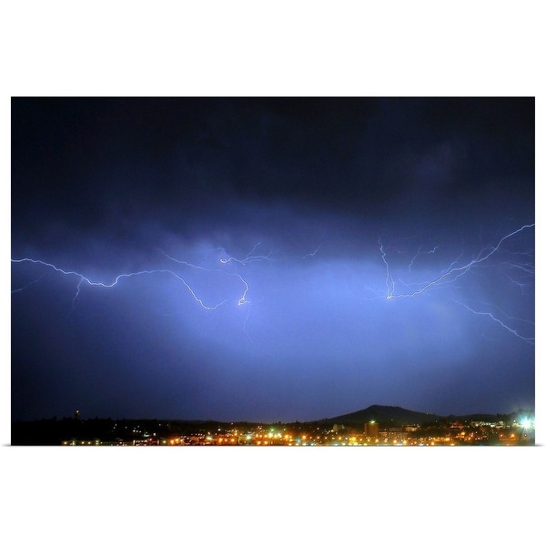 "Lighting strike over Moscow" Poster Print