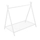 preview thumbnail 8 of 25, White Metal Twin House Bed Tent Frame with Slat, No Box Spring Needed