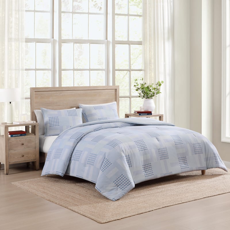 Tommy Hilfiger Hamptons Patchwork Cotton Blue Comforter Set