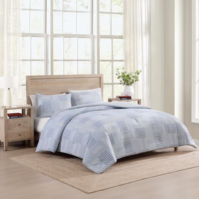 Tommy Hilfiger Hamptons Patchwork Cotton Blue Comforter Set
