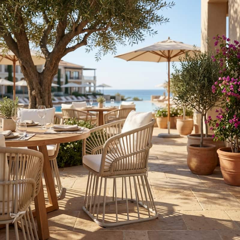 Christopher Knight Home - Outdoor Wicker Dining Chair with Steel Frame & Cushion (Set of 1/2/4/6)