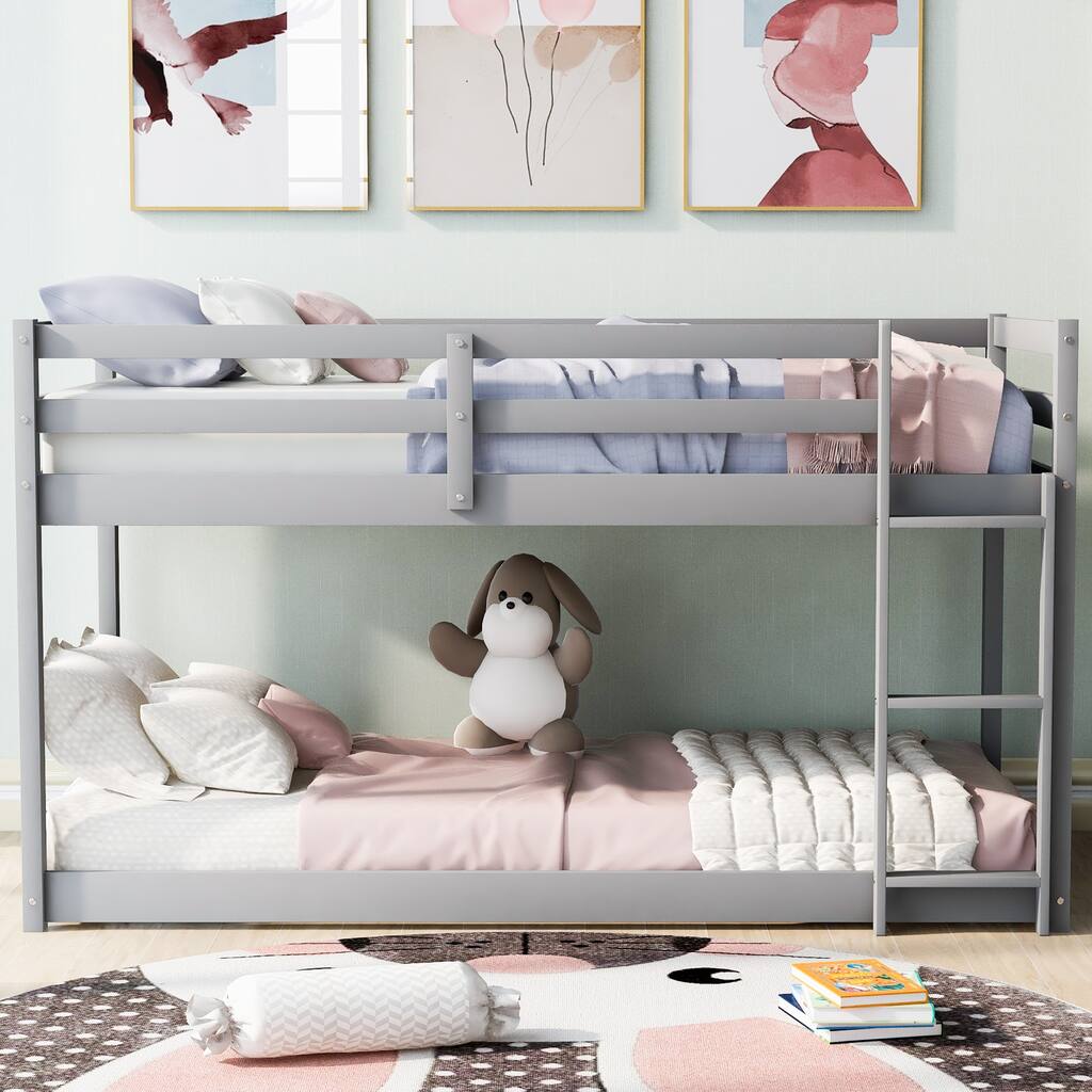 Floor Bunk Bed with Ladder