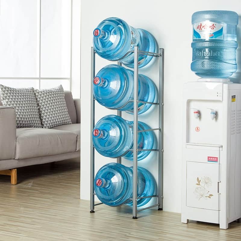 Heavy Duty Jug Holder Water Bottle Storage Rack, 4-Tier 5-Tier