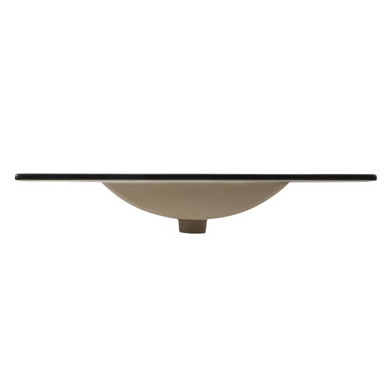 Aubert 3-Hole Classic Contemporary Rectangular Ceramic Single Sink Basin Vanity Top, by JONATHAN Y