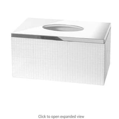 Creative Scents Estella White Rectangular Tissue Box Cover