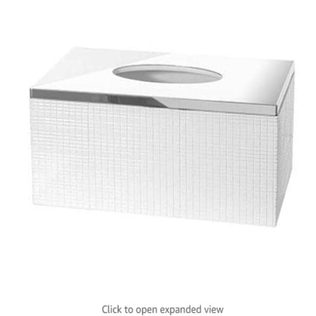 Creative Scents Estella White Rectangular Tissue Box Cover