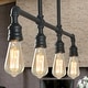 preview thumbnail 2 of 5, 4-light Black Pipe Kitchen Island Lights Industrial Pendant Lights - L44.3"X W2" X H16.3"