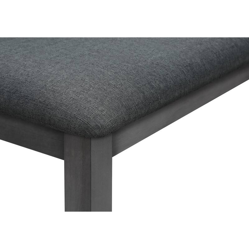 Bench, 42" Rectangular, Wood, Upholstered, Dining Room, Kitchen, Entryway, Brown And Beige, Transitional