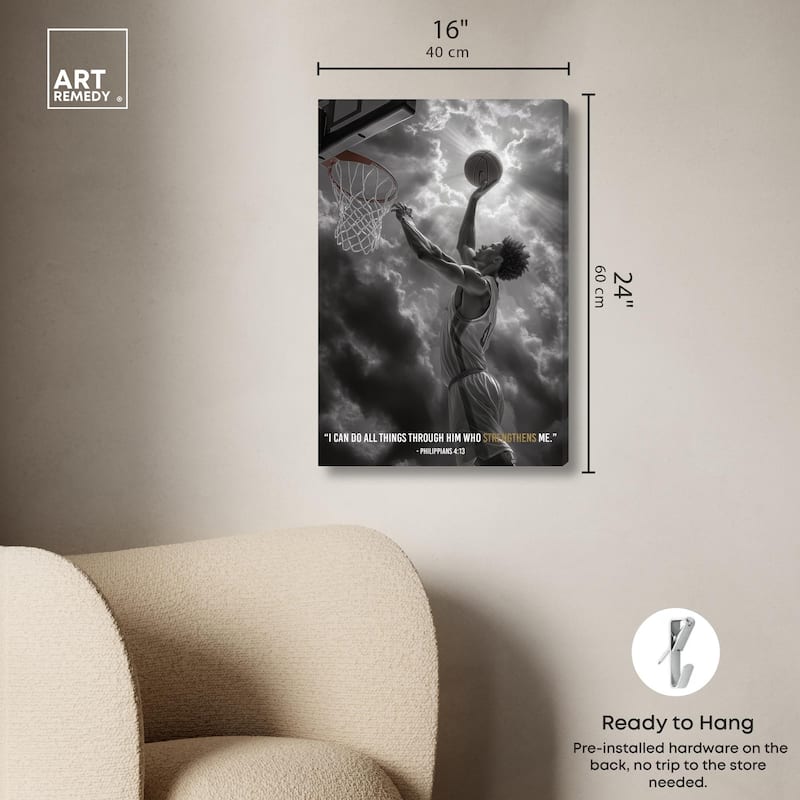 Strengthen Me Canvas by Art Remedy, Gallery Wrapped