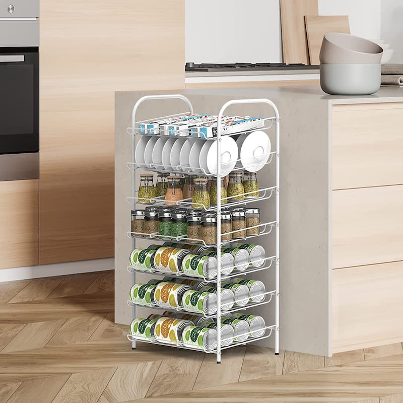 Can Organizer Can Good Organizer for Pantry - White - 7 Tier