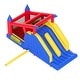 preview thumbnail 2 of 10, Inflatable Outdoor Trampoline Jumping Bouncer Playhouse with Blower and Slide Ideal for Kids - 183.1” x 102.4” x 92.5”