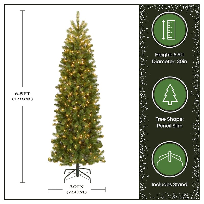 National Tree Company 6.5 ft. Downswept Douglas Pencil Slim Fir Tree